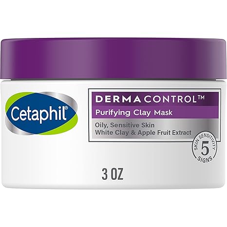 Cetaphil Cetaphil Clay Mask, DermaControl Purifying Clay Face Mask with Bentonite Clay for Blackheads and Pores, Designed for Oily, Sensitive Skin, 3 Oz skincare