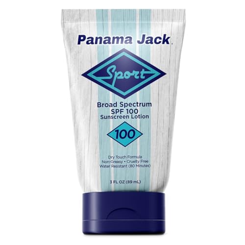 Panama Jack Panama Jack Sport Sunscreen Lotion - SPF 100, Broad Spectrum UVA/UVB Protection, Non-Greasy, PABA, Paraben, Gluten & Cruelty Free, 3 FL OZ (Pack of 1) Sunscreen