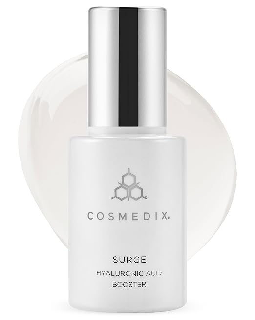 COSMEDIX Surge Hyaluronic Acid Booster Serum – Ultra-Hydrating Face Serum with Vitamin C & Niacinamide – Softens, Brightens & Moisturizes Skin for Fine Lines & Wrinkles – 30 ml / 1 fl oz Serum