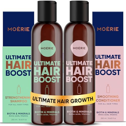 Moerie Moerie Hair Growth Shampoo and Conditioner for Women and Men, Hair Loss Solution with Biotin and Rosemary, Thickening Shampoo and Conditioner for Thinning Hair 68 Fl Oz