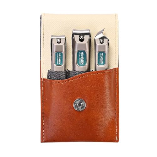 MR.GREEN MR.GREEN 3 pcs Nail Clippers Set Stainless Steel Nail Clippers & Slant EDG Toenail Clipper Cutter for Men and Women skincare