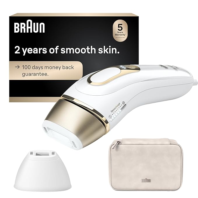 Braun Braun IPL, Silk·Expert Pro 5, IPL Hair Removal for Women and Men, Permanent Laser Hair Reduction At-Home, 2 Heads, Pouch, IPL5137 skincare
