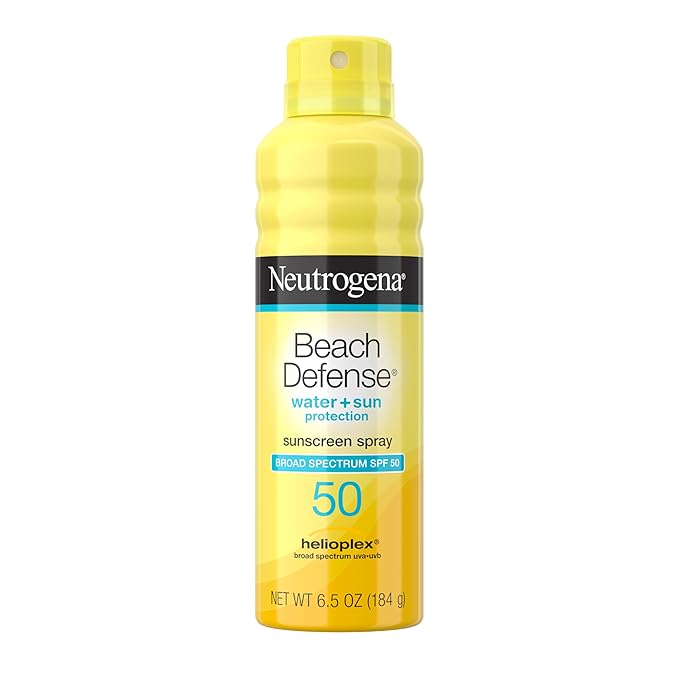 Neutrogena Neutrogena Beach Defense Sunscreen Spray SPF 50, Hawaii Reef Act 104 Compliant, Octinoxate & Oxybenzone Free, Broad Spectrum, Fast Absorbing & Lightweight, Face and Body Sunscreen, 6.5 Oz Sunscreen