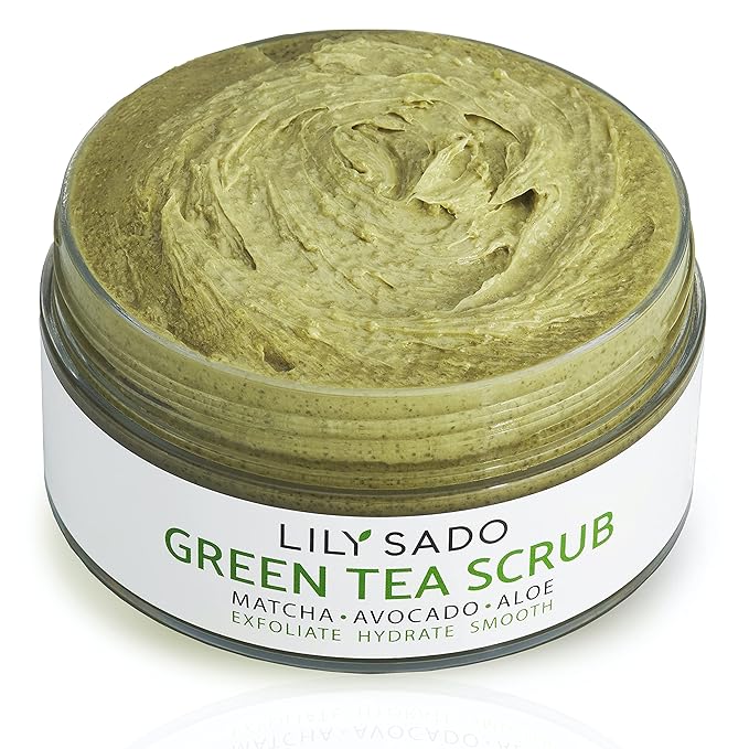 LILY SADO LILY SADO MATCHA MADE IN HEAVEN™ Sugar Facial Scrub - Best Daily Facial Exfoliating Cleanser for Women & Men - Vegan Face Wash Exfoliates Skin, Treats Acne, Reduces Pore Size - 4 oz Exfoliator