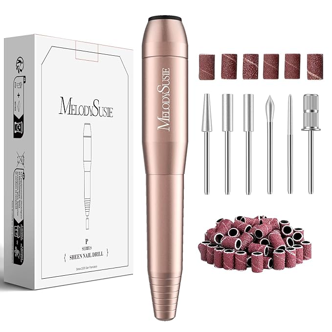MelodySusie MelodySusie Pen-Shaped Portable USB Nail Drill, PC120I 20000RPM Electric Nail File with Compact Design for All Nail Care, Manicure Polishing, Shaping & Gel Removal at Home for Beginners skincare