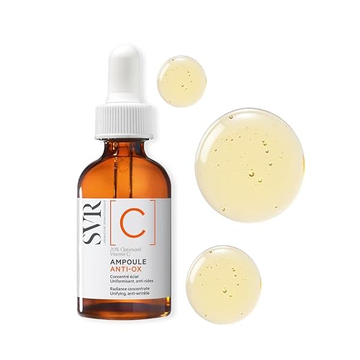 SVR Vitamin C Brightening Face Serum With 20% Optimized Vitamin C For Fine Lines, Uneven Skin Tone & Dull Skin. Improves Radiance & Firmness, 1 Fl.oz. Serum