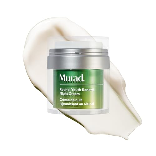 Murad Murad Retinol Youth Renewal Night Cream - Anti-Aging Moisturizer with Retinol Tri-Active Technology and Niacinamide Gently Fights Wrinkles and Fine Lines, Boosts Radiance and Firms Skin - 1.7 Fl Oz Moisturiser