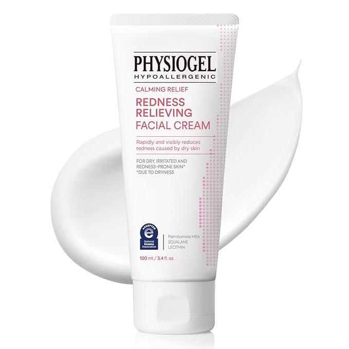 PHYSIOGEL PHYSIOGEL Calming Relief Redness Relieving Facial Cream, Soothing Face Moisturizer with Squalane, For Dry, Irritated & Redness-Prone Skin, 3.4 fl. oz. Moisturiser