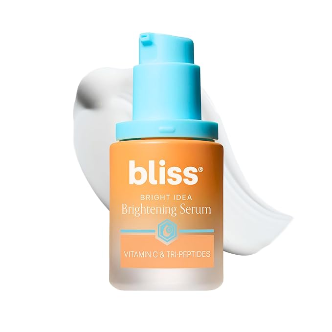 Bliss Bliss Vitamin C + Tri-Peptide Face Serum – Stabilized Vitamin C with Collagen-Boosting Peptide – Brightening Serum for Dark Spots, Fine Lines & Firmness – Hyaluronic Acid, Green Tea – 1 fl oz Serum