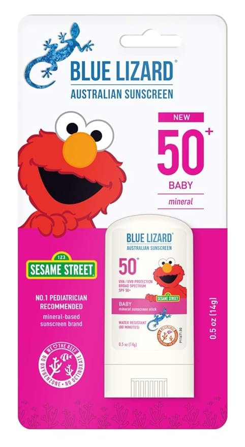 BLUE LIZARD Blue Lizard Spf#50+ Baby Stick Australian Sunscreen 0.5 Ounce (Pack of 6) Sunscreen