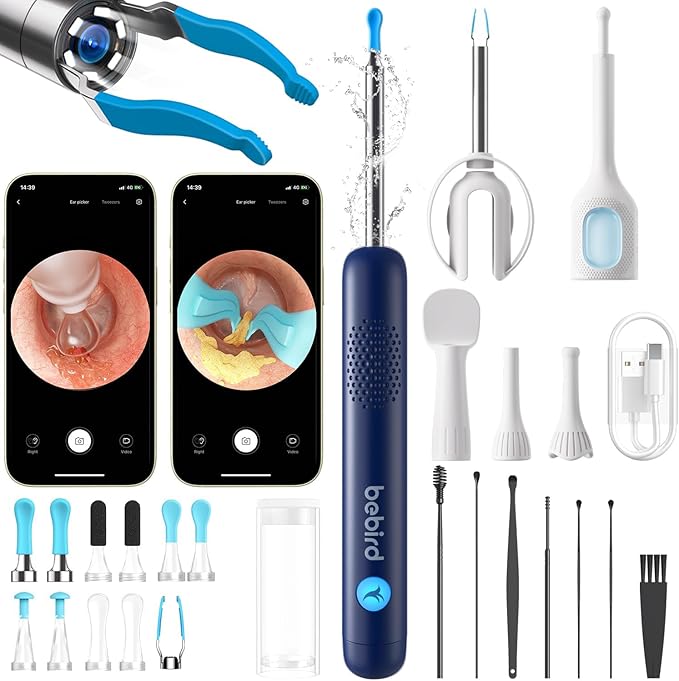 BEBIRD BEBIRD Ear Wax Removal, Ear Cleaner with Camera Wireless Otoscope with 1080P HD Waterproof Digital Endoscope with 6 LED Light, Mom Gadgets for Baby Ear Cleaners Checking skincare