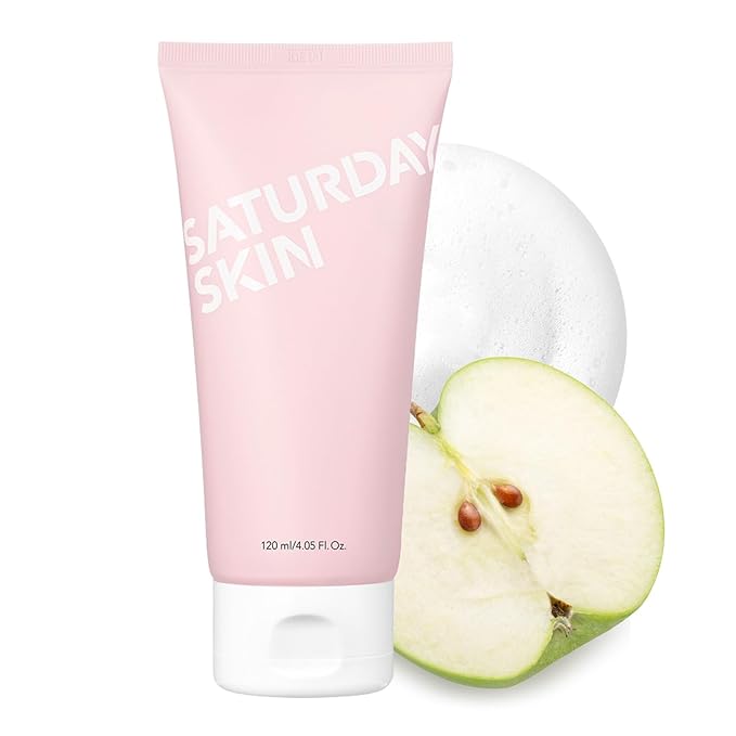 Saturday Skin Saturday Skin Hydrating Foam Cleanser – Anti Aging Face Wash with Apple Extract, Moisturizing Face Wash, All Natural Foaming Facial Cleanser, Korean Face Wash for Women & Sensitive Dry Skin Water Cleanser