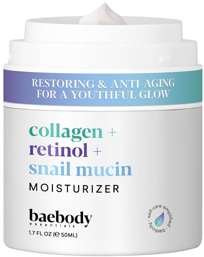 Baebody Baebody Collagen Retinol Snail Mucin Face Moisturizer with Hyaluronic Acid, Anti-Aging Face Cream for Fine Lines and Wrinkles, Anti-Wrinkle Cream for Face (1.7 fl oz) Moisturiser