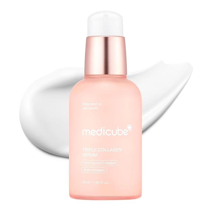 medicube Medicube Triple Collagen Serum 1.85 fl.oz - Nourish dull skin with Triple Collagen Complex - A lightweight serum with Niacinamide and Hyaluronic Acid - Korean Skincare Korean face wash