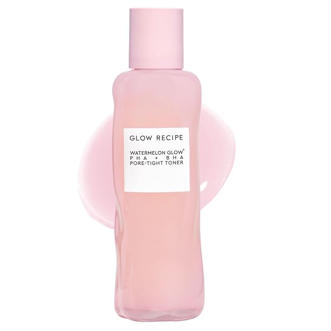 Glow Recipe Glow Recipe PHA + BHA Face Toner, Korean Exfoliating Toner for Pores, Gentle Chemical Exfoliant + Hydrating Toner, Watermelon, Cactus Water + Glycerin (150ml) Exfoliator