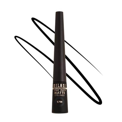 Milani Milani Stay Put Matte Liquid Eyeliner - Black, Waterproof, 17H Wear, Cruelty-Free, Vegan, Smudgeproof, Long Lasting skincare