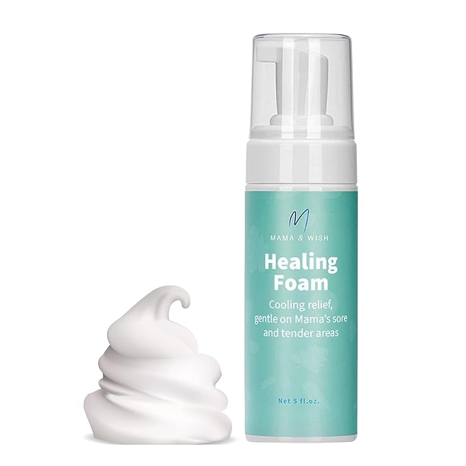 Mama & Wish Mama & Wish Witch Hazel Perineal Healing Foam - Postpartum Essentials - Medicated Postpartum Spray for Perineal Relief - Postpartum Care and Recovery, Hemorrhoid Perineal Spray, After Birth Essentials skincare