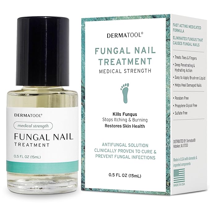 DERMATOOL Toenail Fungus Treatment Extra Strength Antifungal Solution and Nail Fungus Treatment for Toenail - Repairs Fungal Damaged, Yellow, Thick, Discolored Nails skincare