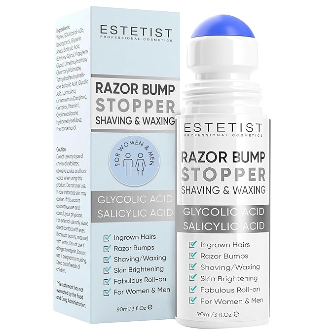 ESTETIST ESTETIST Razor Bump Solution Roll-On, Ingrown Hair & Razor Burn Care Serum, After Shave Roller for Bikini Area, Face, Neck, Underarm & Legs, Skin-Soothing Post Shave Care Serum