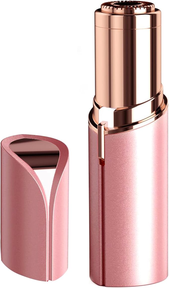 bikurpia Facial Hair Removal for Women Painless Hair Remover, Waterproof Shaver Razor Hair Remover with LED Light for Face Bikini Peach Fuzz Upper Mustache Lip Chin (Rose Gold) skincare