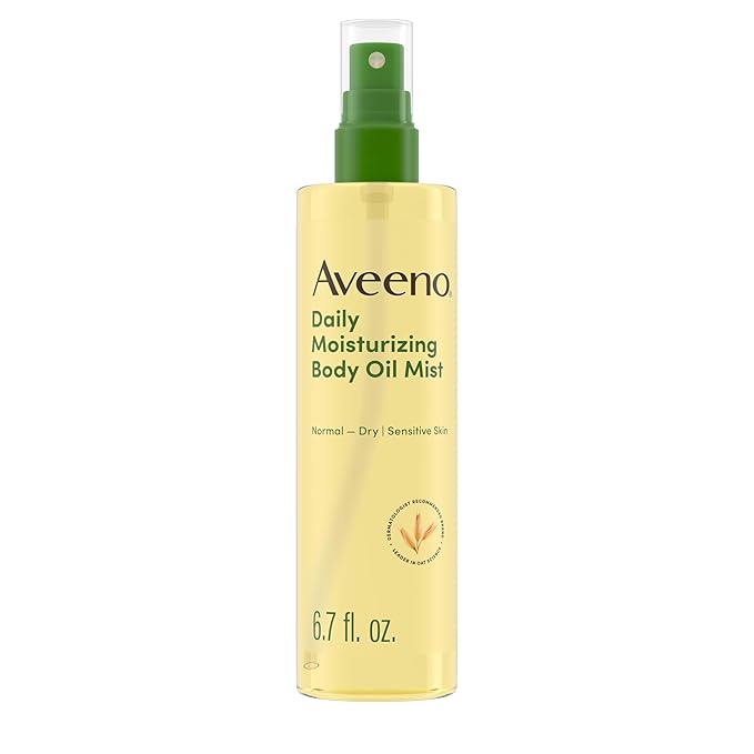 Aveeno Aveeno Daily Moisturizing Dry Body Oil Mist with Oat & Jojoba Oil for Dry, Rough, Sensitive Skin, Lightweight, Non-Greasy, Body Spray, Paraben, Silicone & Phthalate-Free, 6.7 fl oz Moisturiser
