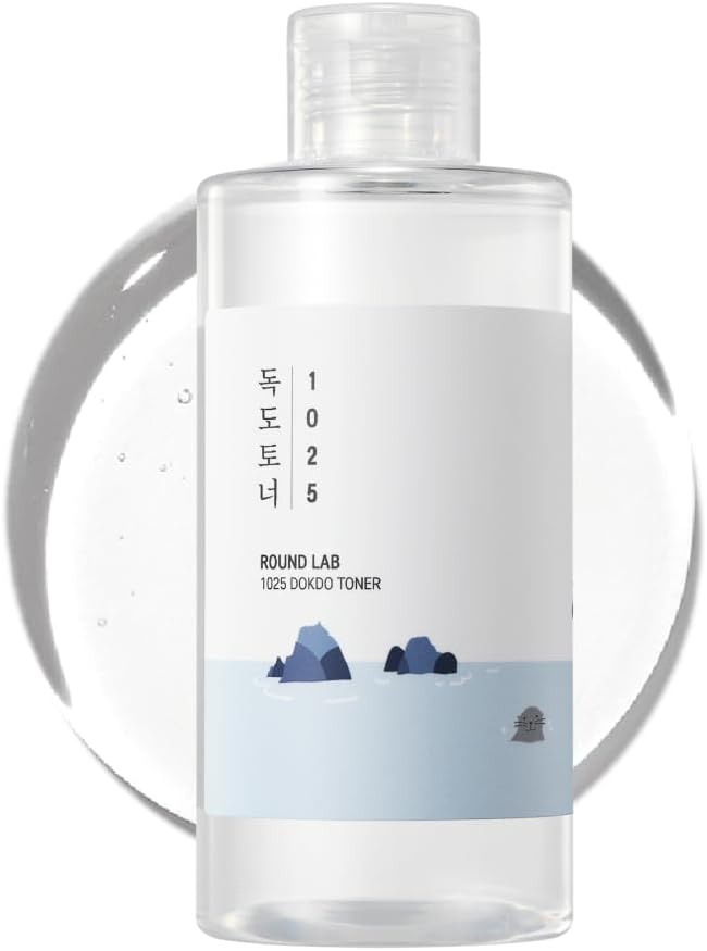ROUND LAB ROUND LAB 1025 Dokdo Toner 6.76 Fl Oz, Oil Control and Reduces Excess Sebum, Gentle Exfoliating Facial Toner, Deep Sea Water for Moisturization, Soft Finish Without Stickiness, Korean Skin Care Korean Exfoliator