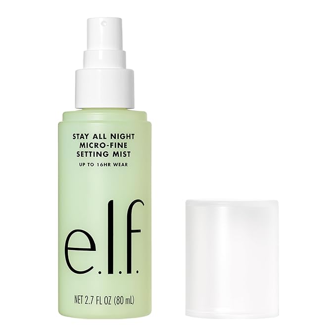 e.l.f. e.l.f. Stay All Night Micro-Fine Setting Mist, Hydrating & Refreshing Makeup Setting Spray For 16HR Wear-time, Vegan & Cruelty-Free, 2.7 Fl Oz Korean face wash