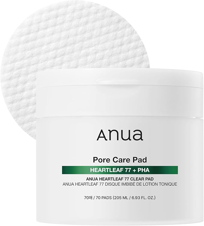 ANUA ANUA Heartleaf 77 Toner Pad 70 Sheets, PHA Dead Skin Care Low pH with Korean toner pads, Daily exfoliating, Quick & Easy Facial Mask With Hearleaf, Korean Skin Care Korean Exfoliator