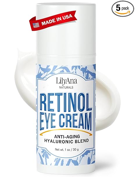 LilyAna Naturals LilyAna Naturals Eye Cream - Eye Cream for Dark Circles and Puffiness, Under Eye Cream, Anti Aging Eye Cream Reduce Fine Lines and Wrinkles (1.0 Ounce, Retinol) Eye Cream