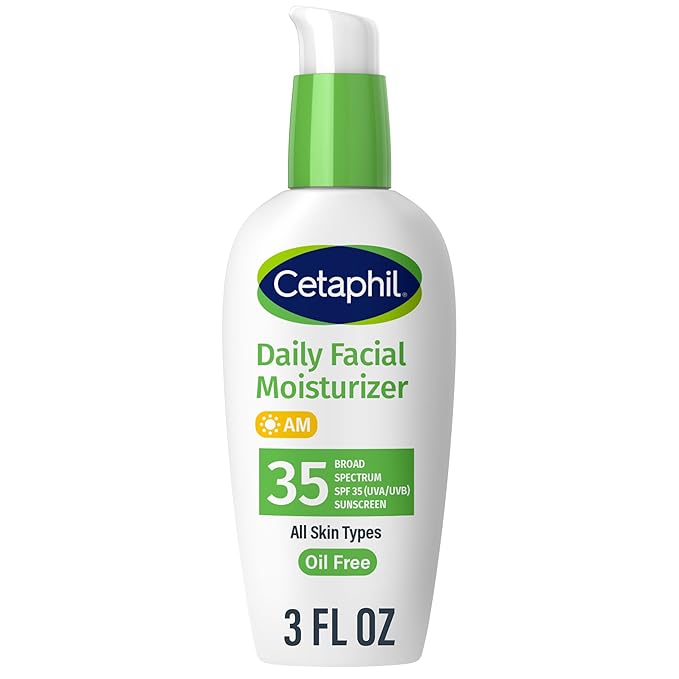 Cetaphil Cetaphil Face Moisturizer, Daily Oil Free Facial Moisturizer with SPF 35, For Dry or Oily Combination Sensitive Skin, Fragrance Free Face Lotion Sunscreen