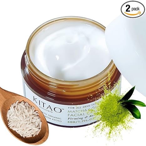 KITAO SINCE 1919 KITAO Organic Face Cream for Women & Men, Anti Aging Night Cream for Face with Matcha, Shea Butter, Retinol, Vitamin C & E; Collagen Face Cream & Facial Moisturizing Cream Japanese Skincare 1.7Fl Oz Moisturiser