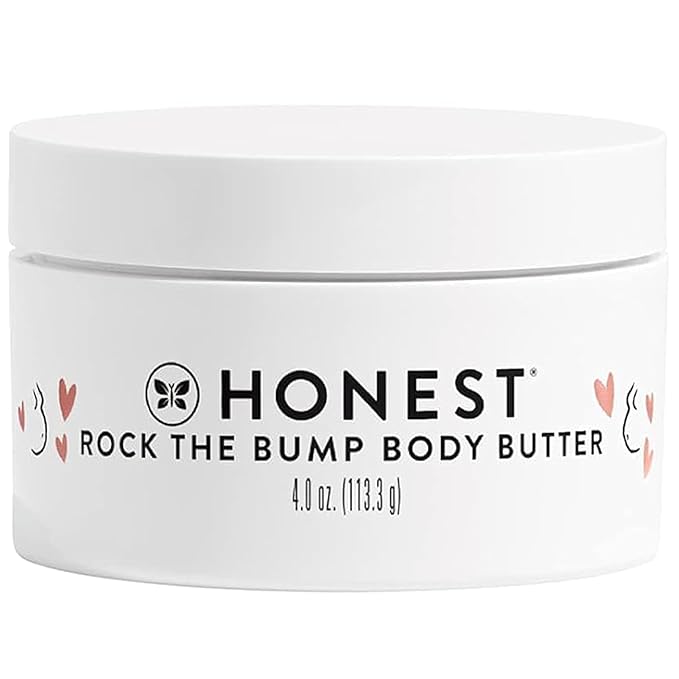 The Honest Company The Honest Company Mama Rock Bump Body Butter Moisturizing Stretch Mark Cream, Shea Avocado Oil, Vitamin E, Hypoallergenic and Dermatologist Tested, 4 oz Moisturiser