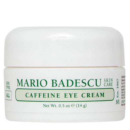 Mario Badescu Eye Cream for Dark Circles and Puffiness – Hyaluronic, Caffeine or Glycolic – Hydrating, Firming and Anti Aging Overnight Under Eye Care Treatment for Fine Lines and Wrinkles Eye Cream