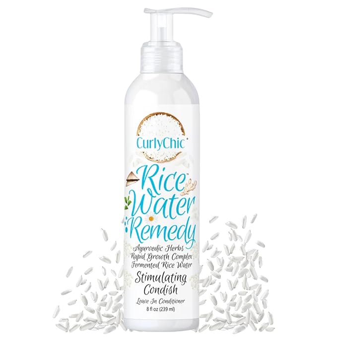 Curly Chic Curly Chic Rice Water Remedy Stimulating Condish - Ayurvedic Herbs, Fermented Rice Water, Lightweight Leave-In Conditioner for Healthy Hair Growth and Hydration - Sulfate, Paraben-Free - 8 fl oz skincare