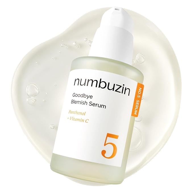 numbuzin numbuzin No.5 Serum | Goodbye Blemish Serum | for Acne Scars with Vitamin C, Niacinamide, Antioxidant | Lightweight Gel, Korean Skincare for Face | 1.69 fl. oz. Serum