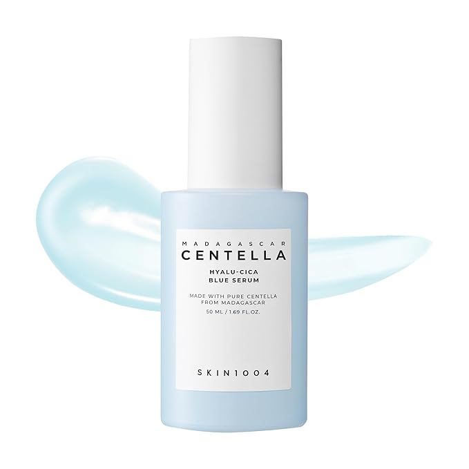 SKIN1004 SKIN1004 Hyalu-Cica Blue Serum 1.69fl.oz, 50ml, Hydrating Face Serum with 5 Hyaluronic Acids & Madagascar Centella Asiatica, Korean Facial Ampoule for Deep & Long-lasging Moisture, Korean Skin Care Korean Serum