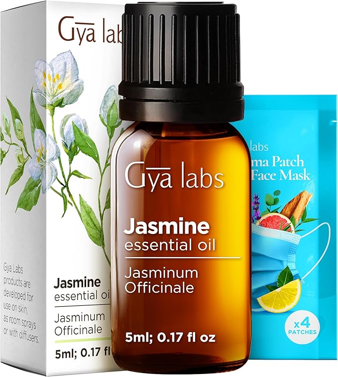 Gya Labs Gya Labs Jasmine Essential Oil - 0.17 Fl Oz - for Hair, Skin, Diffuser, Aromatherapy & DIY Candle Making Scent skincare