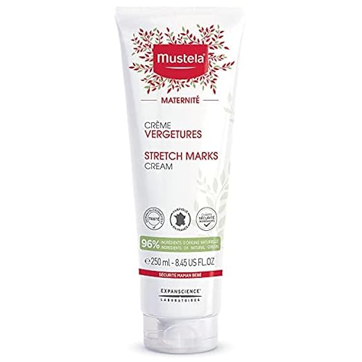Mustela Maternity Stretch Marks Cream for Pregnancy - Natural Skincare Massage Moisturizer with Natural Avocado, Maracuja & Shea Butter - Lightly Fragranced or Fragrance Free - Various Sizes Moisturiser