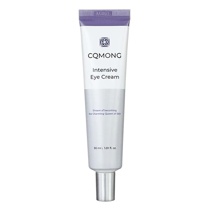 CQMONG Intensive Eye Cream 1.01 fl oz for dark circles, puffiness, wrinkles, fine lines, bags under eyes, dark spots l Natural wood scent l Glutathione, Collagen, 7 Amino Acids, Adenosine l Korean Exfoliator