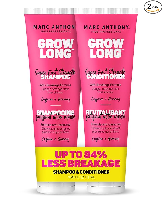 Marc Anthony Marc Anthony Shampoo and Conditioner Gift Set, Grow Long Biotin - Anti-Frizz Deep Conditioner For Split Ends & Breakage - Vitamin E, Caffeine & Ginseng for Curly, Dry & Damaged Hair skincare