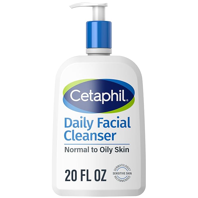 Cetaphil Cetaphil Face Wash, Daily Facial Cleanser for Sensitive, Combination to Oily Skin, 20 oz, Gentle Foaming, Soap Free, Hypoallergenic Water Cleanser