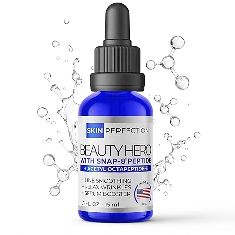 Skin Perfection Skin Perfection Snap 8 Peptides Serum for Face - Anti Aging Peptide Serum for Fine Lines & Wrinkles - Diy Peptide Face with Hyaluronic Acid Crows Feet Diy Mix with Any Skincare 0.5oz Serum