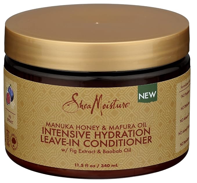 Shea Moisture SheaMoisture Intensive Hydration Leave-in Conditioner for Curly Hair Manuka Honey and Mafura Oil Hair Conditioner to Strengthen and Restore Hair 11.5 oz Moisturiser