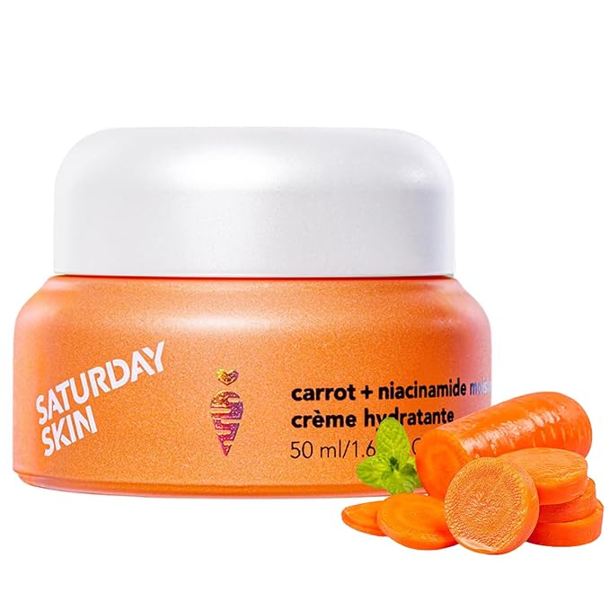 Saturday Skin Saturday Skin Face Moisturizing Cream with Carrot, Niacinamide, Ceramides & Centella Asiatica, Peptide, Paraben-Free, Sulfates-Free, Fragrance-Free, Anti Wrinkle Facial Cream(1.61 Ounce) Moisturiser
