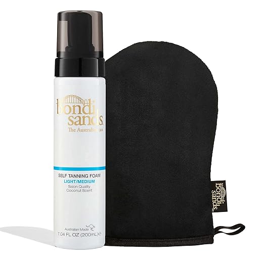 Bondi Sands Light/Medium Self Tanning Foam + Application Mitt | Includes Lightweight Sunless Foam + Reusable Mitt for a Flawless Finish ($30 Value) skincare