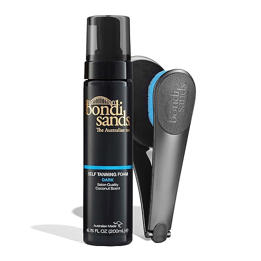 Bondi Sands Dark Self Tanning Foam + Back Applicator | Includes Lightweight Foam and 1 Back Applicator with 3 Replacement Pads ($36 Value) Toner