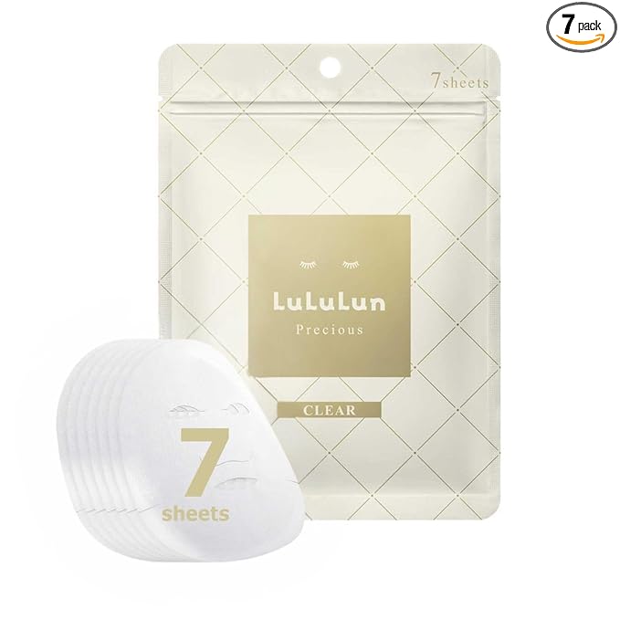Lululun Lululun 7EA Anti Aging Face Mask for Women & Men Uneven-Toning, Dull Skin, Moisturizing Face Mask Sheet by Vitamins, Perilla& Avocado Extract, Japanese Face Masks Skincare& Sheet Mask, PRECIOUS CLEAR Sheet Mask