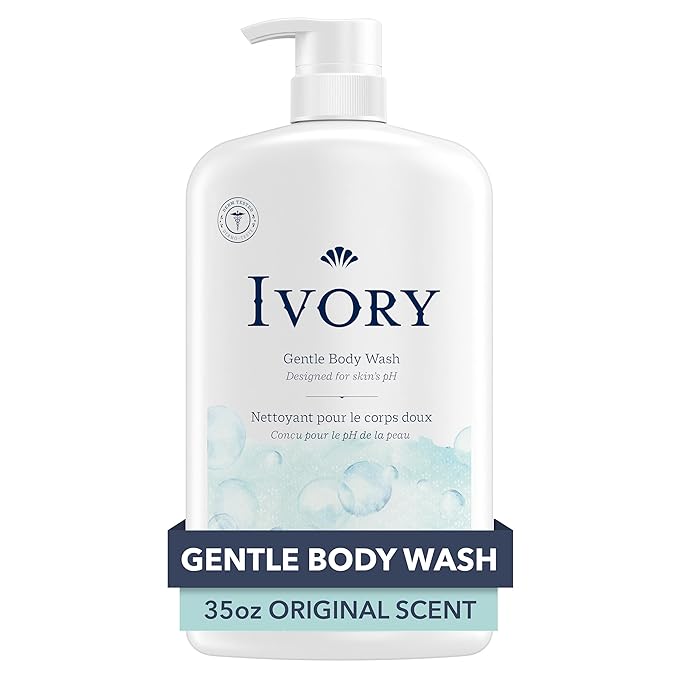 Ivory Ivory Body Wash, Designed for the Whole Family, Gentle Formula, Free of Dyes Heavy Perfumes Parabens Phthalates & Silicones, Original Scent, 35 oz Korean face wash