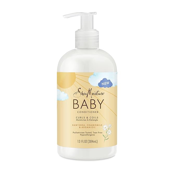 Shea Moisture SheaMoisture Baby Conditioner for Curly Hair Raw Shea, Chamomile and Argan Oil Moisturizes and Helps Detangle Delicate Curls and Coils 13 oz Moisturiser