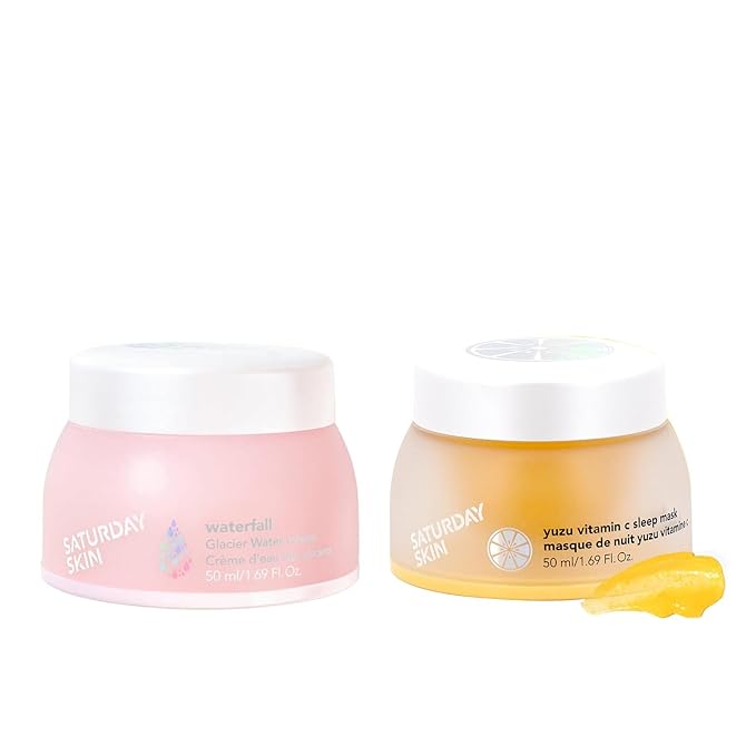 Saturday Skin Saturday Skin Face Moisturizer Water Face Cream Natural Oil free Gel Type Cream From Alaska Glacier Water and Yuzu Vitamin C Sleep Overnight Face Mask Skin Care Moisturiser